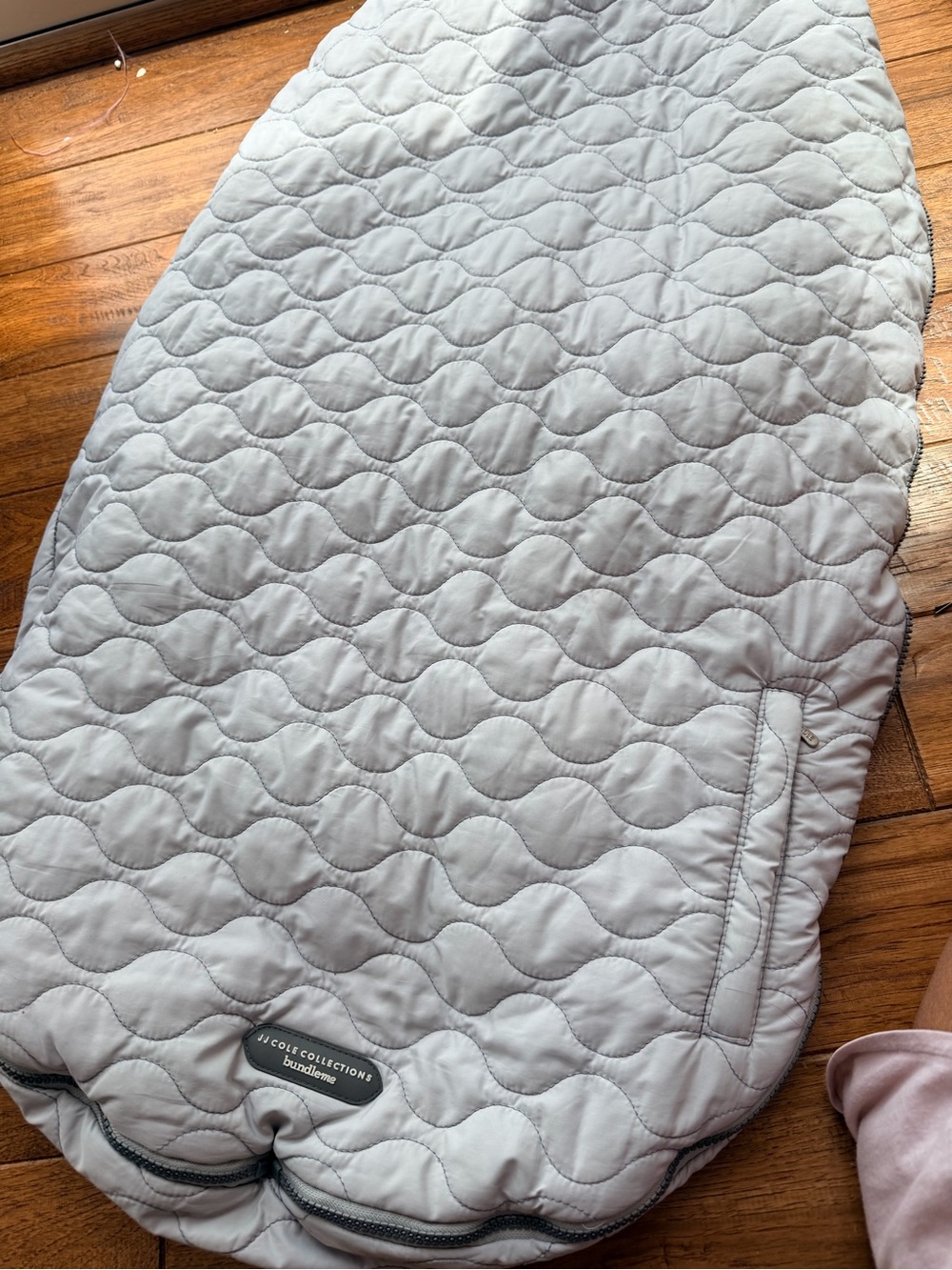 Quilted Baby Sleep Sack in Light Gray